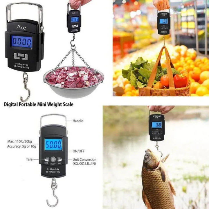 50kg Digital Hanging Scale – Multipurpose Luggage & Kitchen Use
