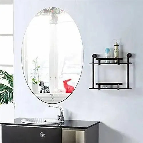 3 Pcs Flexible Oval Mirror Wall Stickers