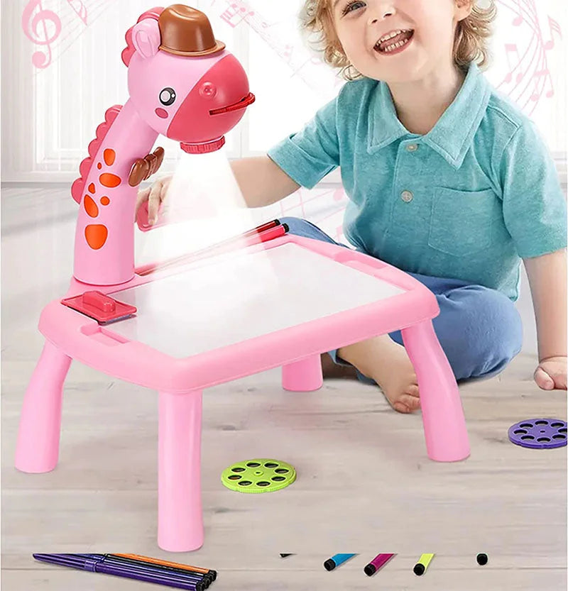 Giraffe Projection Painting Table for Kids