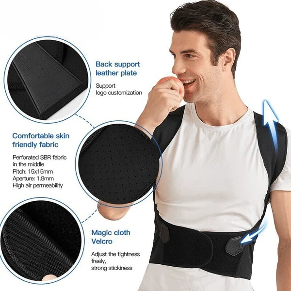 Adjustable Posture Corrector Belt for Back Support & Spine Alignment