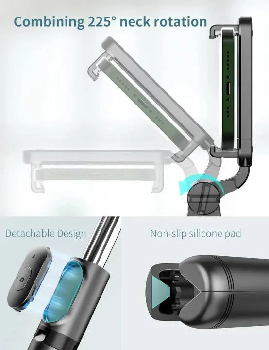 4 in 1 Tripod Selfie Stick With Remote Control