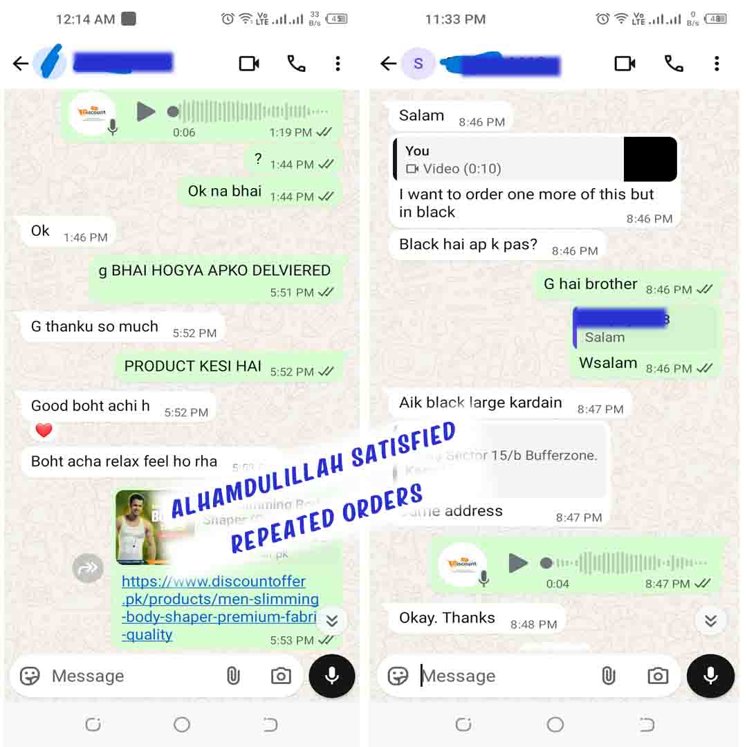 alhamdulillah satisfied for men's sliming body shaper and repeated buys