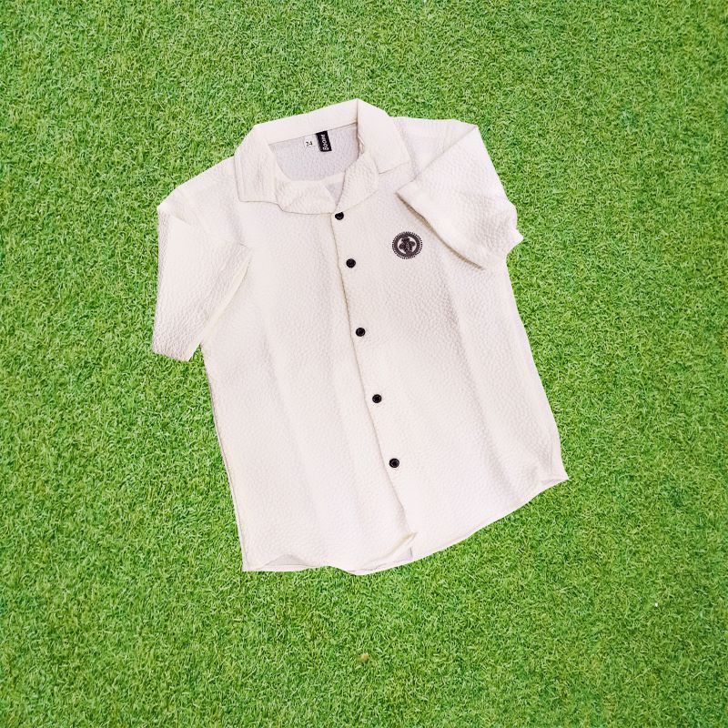 Trendy Kids Polo Shirt - Soft Crinkle Fabric for Boys (1-10 Years)