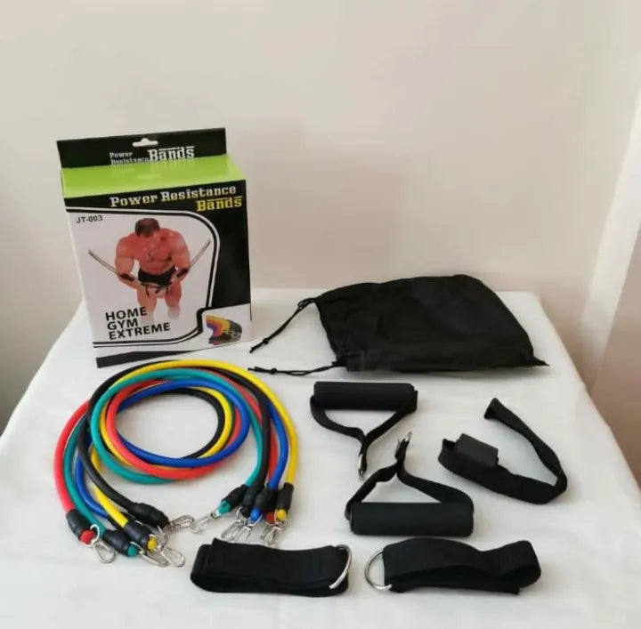 11 Pcs Resistance Bands for Workout & Exercise – Complete Fitness Set