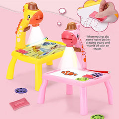 Giraffe Projection Painting Table for Kids