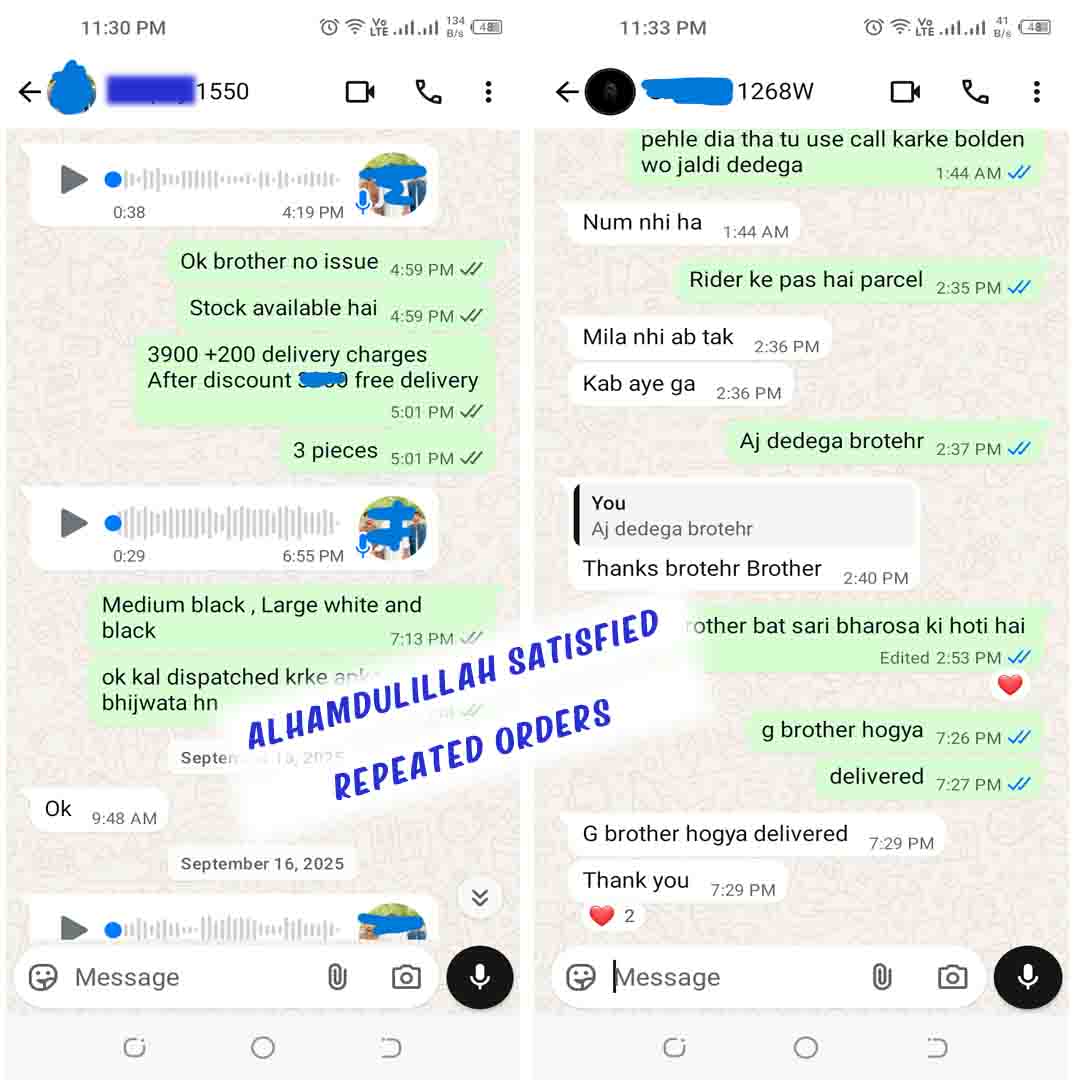 Happy customer WhatsApp feedback about slimming results from men body shaper